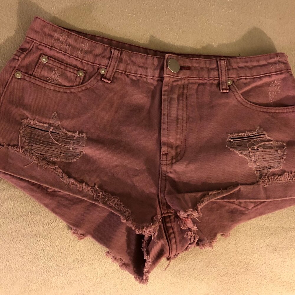 LITZ Distressed Denim Shorts